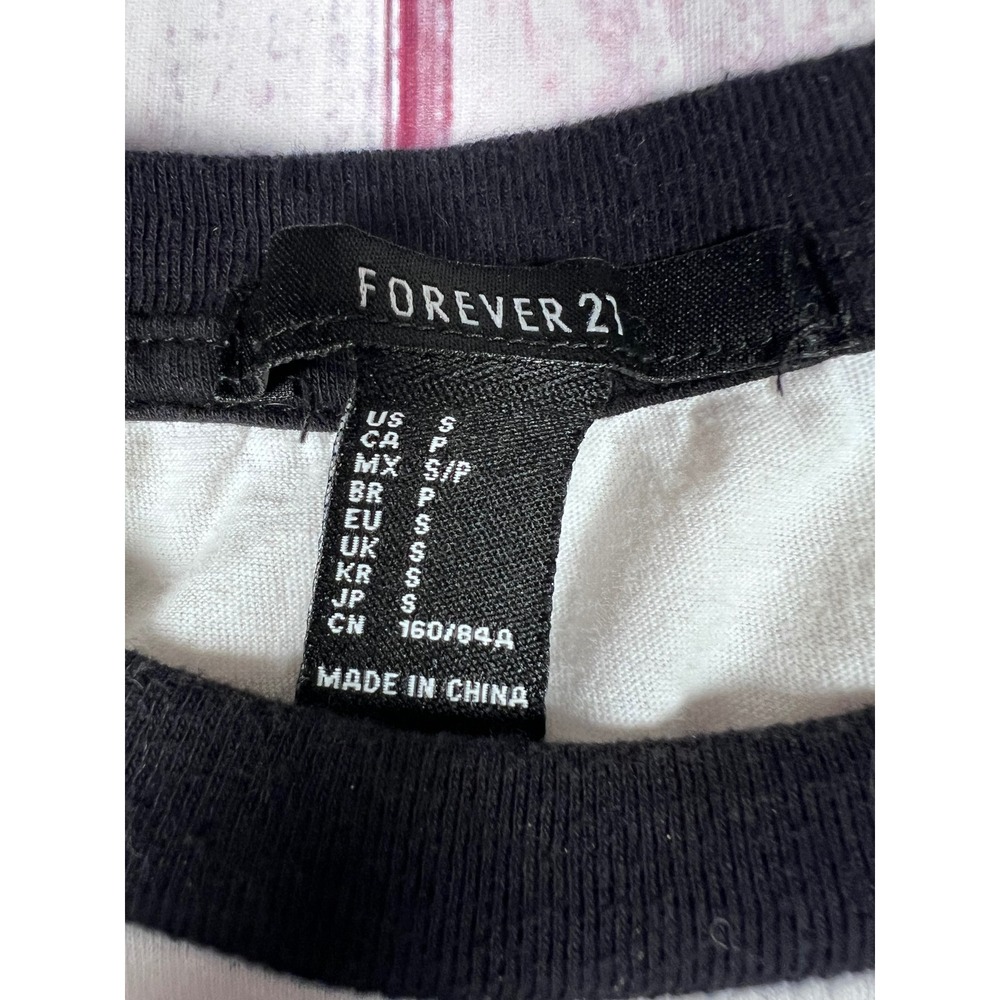 Forever 21 Sublime Long Beach 92 Graphic Raglan Baseball Tee Black White Small - Picture 4 of 6